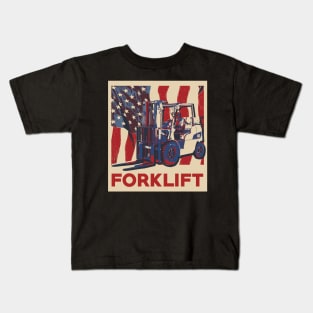 Retro Forklift Kids T-Shirt